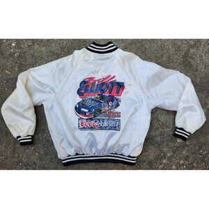 Bill Elliott Graphic Snap Lightweight Jacket Size XXL USA Made Rare Auburn Sport